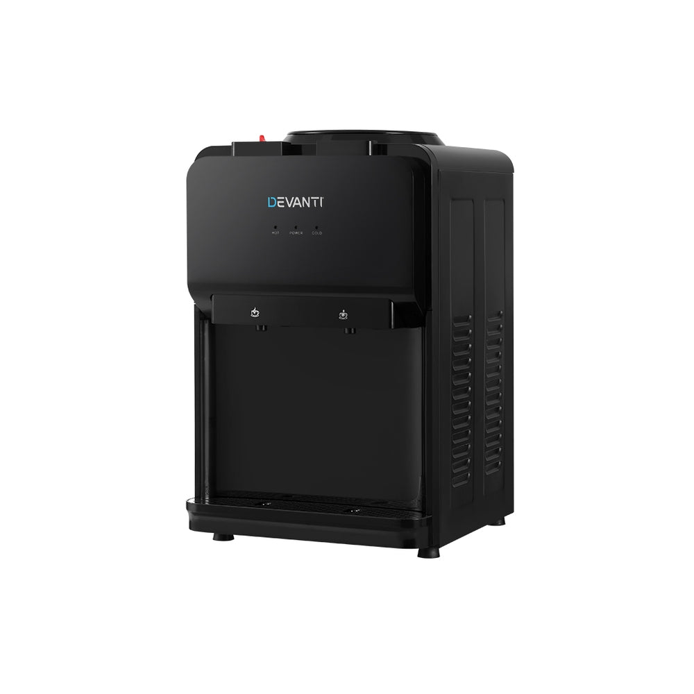 Devanti Water Cooler Dispenser Bench Top Cold Hot Two Taps Instant Machine Black-Appliances &gt; Kitchen Appliances-PEROZ Accessories