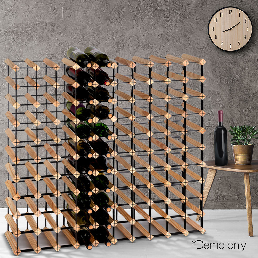Artiss 110 Bottle Timber Wine Rack-Home &amp; Garden &gt; Storage - Peroz Australia - Image - 1