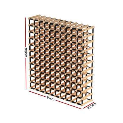 Artiss 120 Bottle Wine Rack Timber Wooden Storage Wall Racks Organiser Cellar-Home &amp; Garden &gt; Storage - Peroz Australia - Image - 3