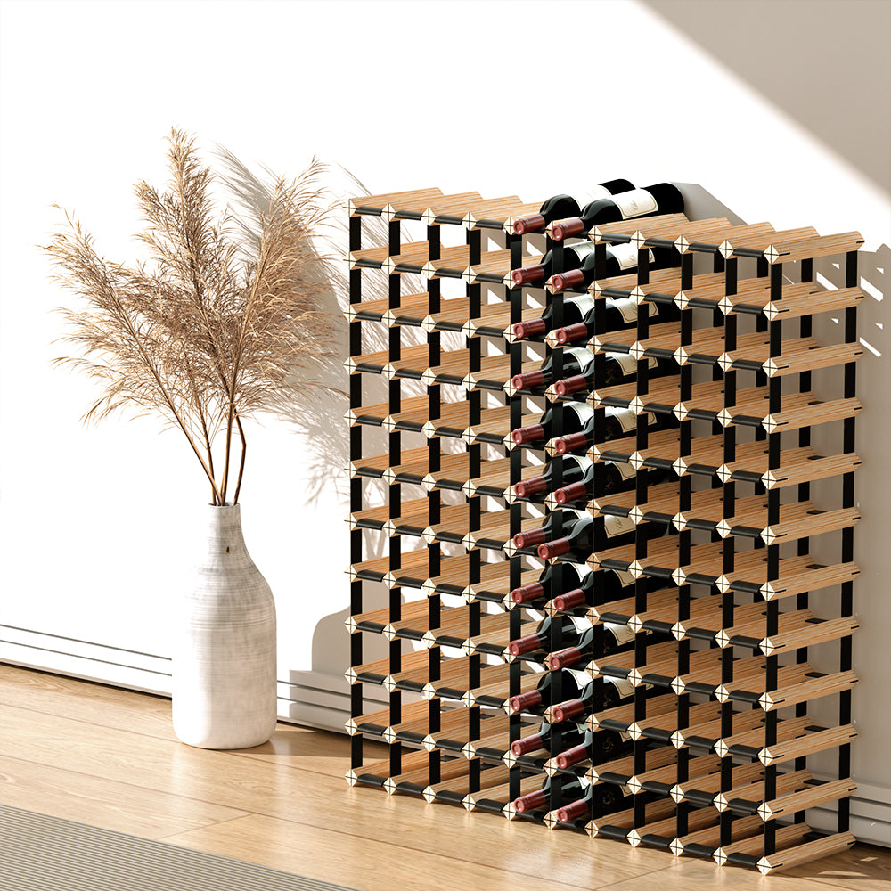 Artiss 120 Bottle Wine Rack Timber Wooden Storage Wall Racks Organiser Cellar-Home &amp; Garden &gt; Storage - Peroz Australia - Image - 1