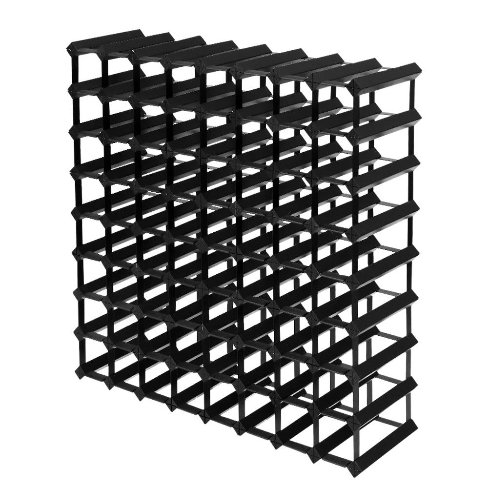 Artiss 72 Bottle Timber Wine Rack Wooden Storage Wall Racks Holders Cellar Black-Home &amp; Garden &gt; Storage - Peroz Australia - Image - 2