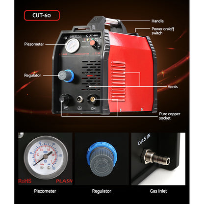 Giantz 60Amp Inverter Welder Plasma Cutter Gas DC iGBT Welding Machine Portable-Tools &gt; Power Tools-PEROZ Accessories