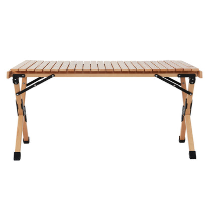 Gardeon Outdoor Furniture Wooden Egg Roll Picnic Table Camping Desk 90CM-Furniture &gt; Outdoor-PEROZ Accessories