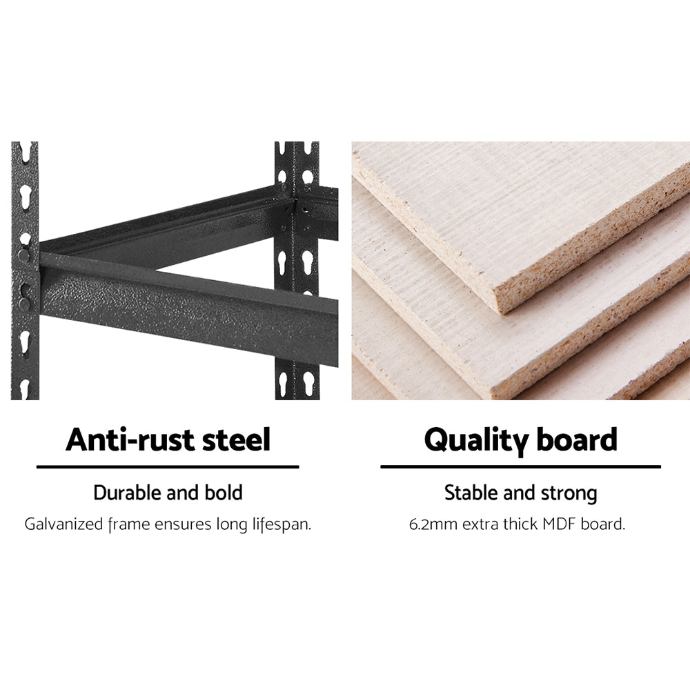 Giantz 4X1.8M Garage Shelving Warehouse Rack Storage Shelves Pallet Racking Charcoal-Home &amp; Garden &gt; Storage-PEROZ Accessories