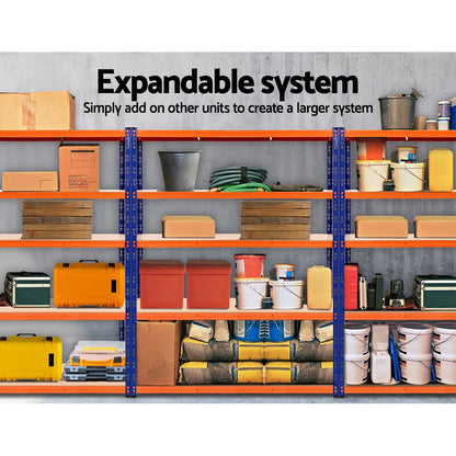 Giantz 2.4MX1.8M Garage Shelving Warehouse Rack Pallet Racking Storage Steel Orange&amp;Blue-Home &amp; Garden &gt; Storage-PEROZ Accessories