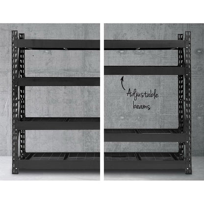 Giantz 2M Warehouse Racking Shelving Heavy Duty Steel Garage Storage Rack-Home &amp; Garden &gt; Storage-PEROZ Accessories