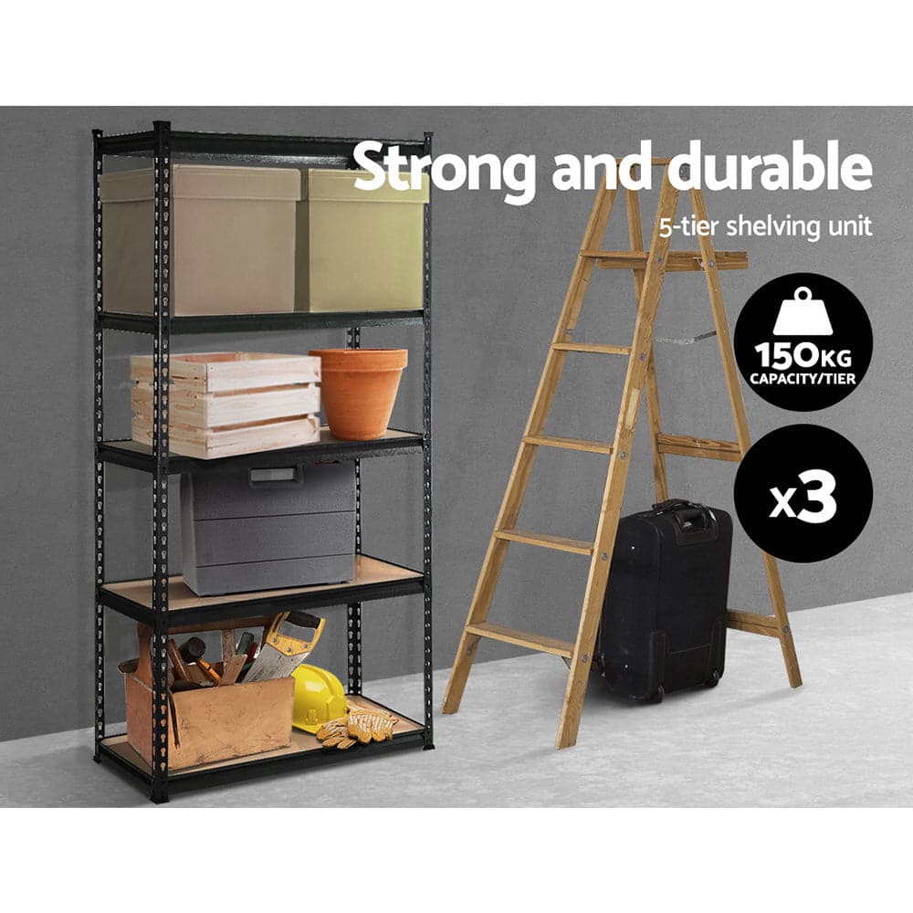 3x1.5M Warehouse Shelving Racking Storage Garage Steel Metal Shelves Rack-Home &amp; Garden &gt; Storage-PEROZ Accessories