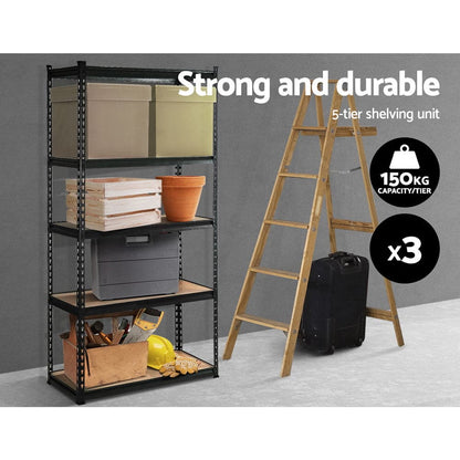 3x1.5M Warehouse Shelving Racking Storage Garage Steel Metal Shelves Rack-Home &amp; Garden &gt; Storage-PEROZ Accessories