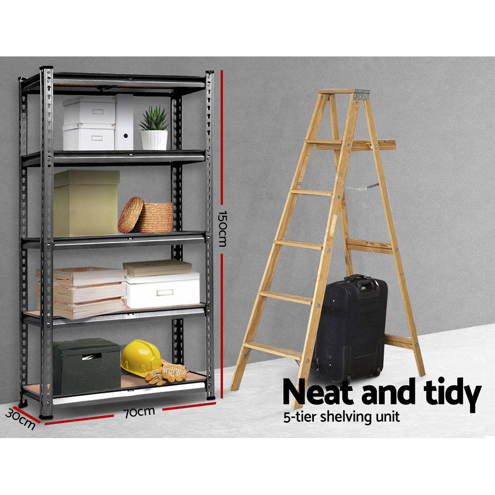 Giantz 2x1.5M Steel Warehouse Racking Rack Shelving Storage Garage Shelves Shelf-Home &amp; Garden &gt; Storage-PEROZ Accessories