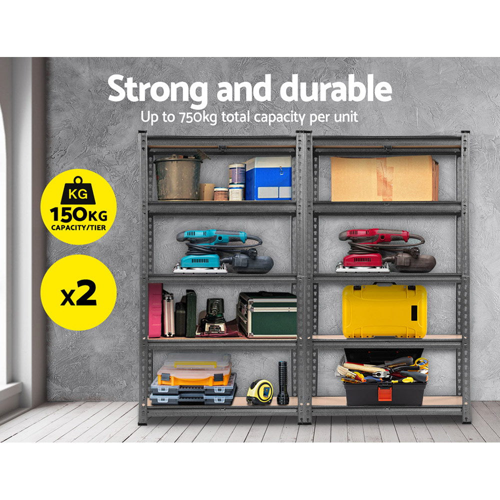 Giantz 2x1.5M Steel Warehouse Racking Rack Shelving Storage Garage Shelves Shelf-Home &amp; Garden &gt; Storage-PEROZ Accessories