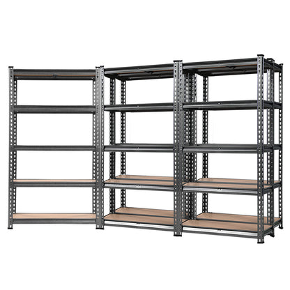 Giantz 5x1.5M Warehouse Racking Shelving Storage Rack Steel Garage Shelf Shelves-Home &amp; Garden &gt; Storage-PEROZ Accessories
