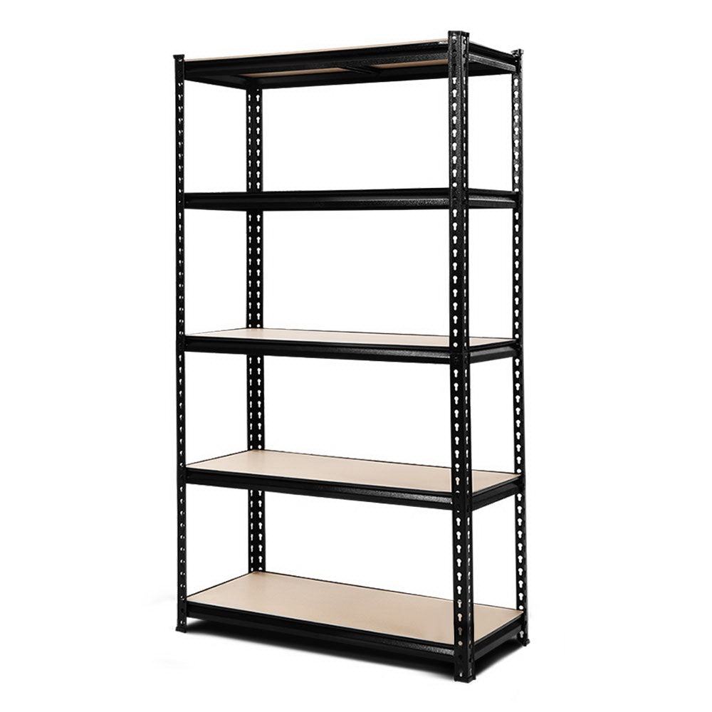 1.8M 5-Shelves Steel Warehouse Shelving Racking Garage Storage Rack Black-Home &amp; Garden &gt; Storage-PEROZ Accessories