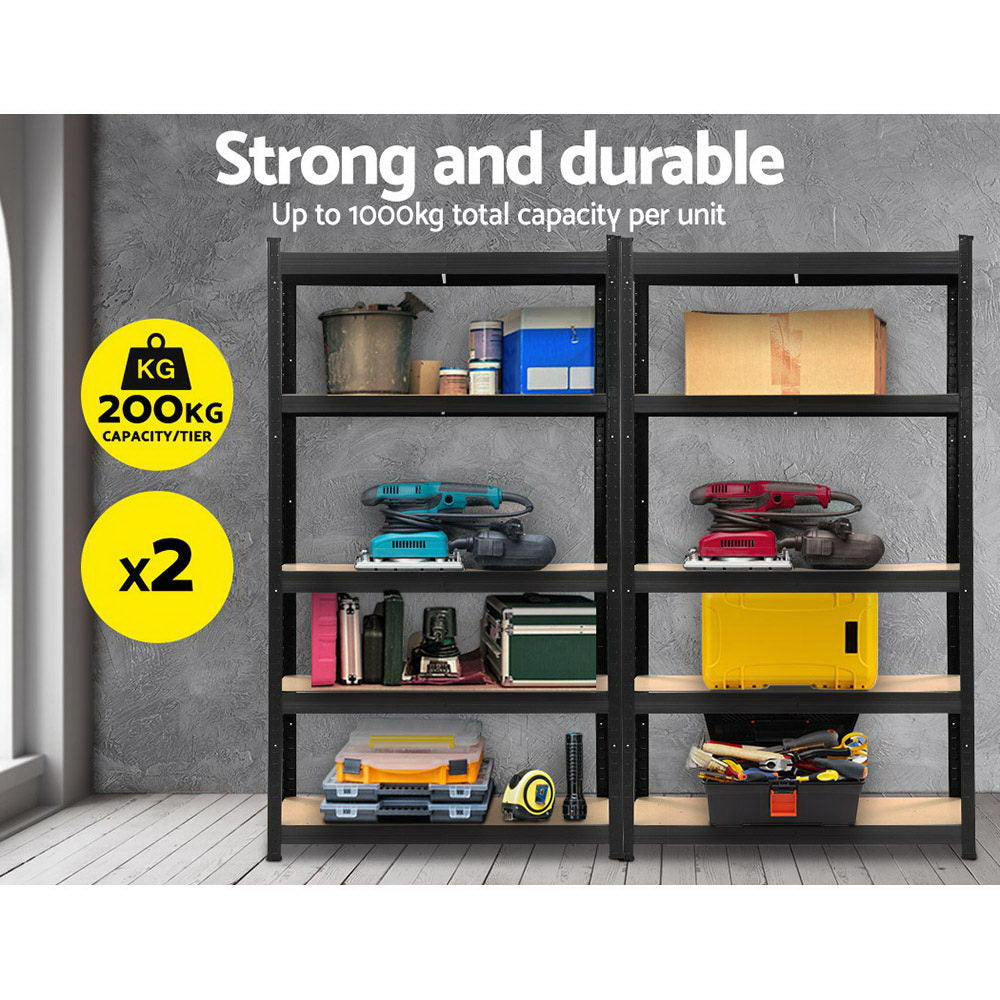 Giantz 2X1.8M Warehouse Shelving Garage Storage Racking Steel Metal Shelves-Home &amp; Garden &gt; Storage-PEROZ Accessories