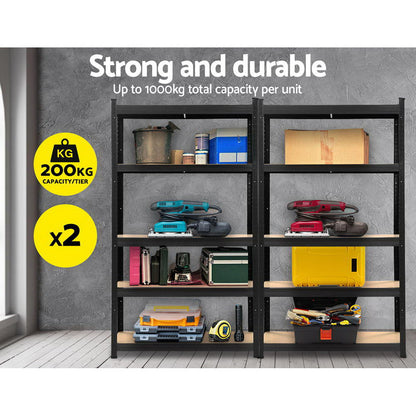 Giantz 2X1.8M Warehouse Shelving Garage Storage Racking Steel Metal Shelves-Home &amp; Garden &gt; Storage-PEROZ Accessories