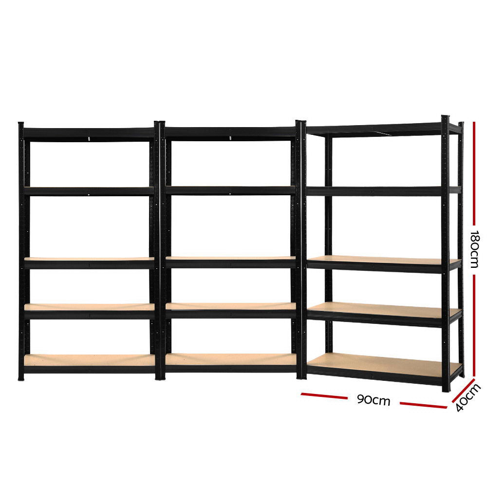 Giantz 3X1.8M Warehouse Shelving Garage Storage Racking Steel Metal Shelves-Home &amp; Garden &gt; Storage-PEROZ Accessories