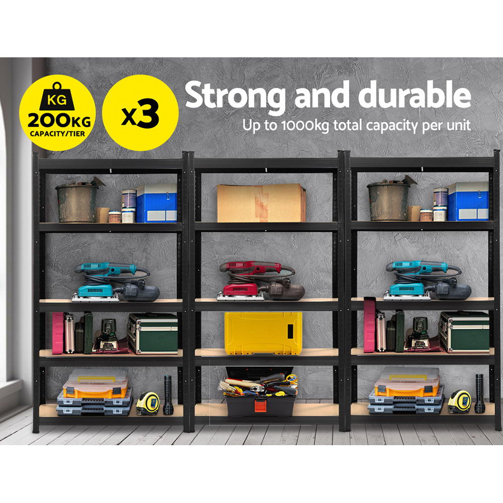 Giantz 3X1.8M Warehouse Shelving Garage Storage Racking Steel Metal Shelves-Home &amp; Garden &gt; Storage-PEROZ Accessories