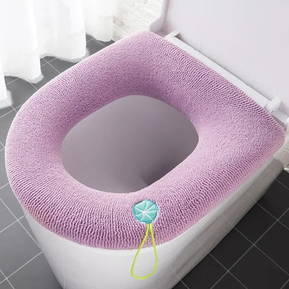 Anyhouz Toilet Seat B Pink Washable Soft Mat Pad Cushion O-shape Seat Bidet Toilet Cover Accessories-Toilet Seat Cover-PEROZ Accessories