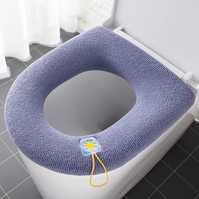 Anyhouz Toilet Seat B Blue Washable Soft Mat Pad Cushion O-shape Seat Bidet Toilet Cover Accessories-Toilet Seat Cover-PEROZ Accessories