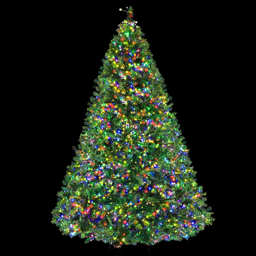 Jingle Jollys Christmas Tree 2.4M Xmas Tree with 3190 LED Lights Multi Colour-Occasions &gt; Christmas-PEROZ Accessories