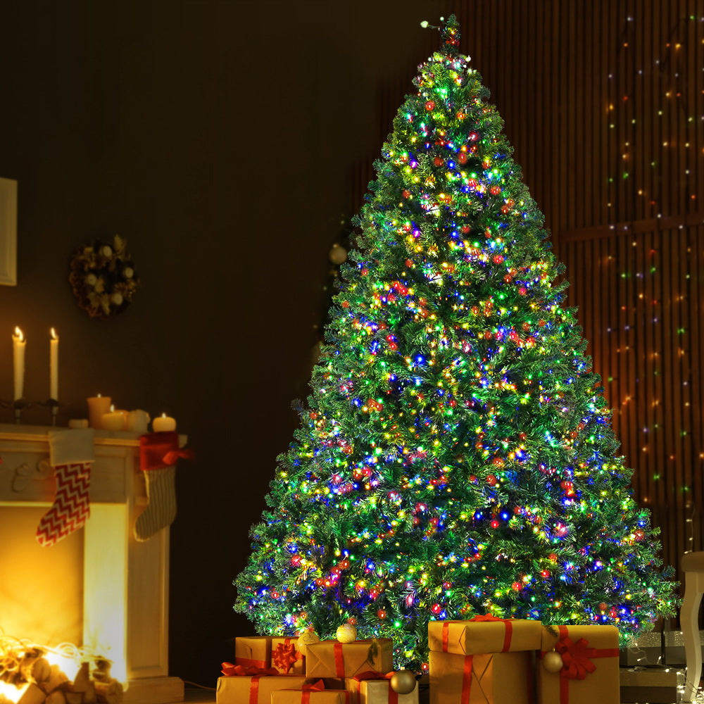 Jingle Jollys Christmas Tree 2.4M Xmas Tree with 3190 LED Lights Multi Colour-Occasions &gt; Christmas-PEROZ Accessories