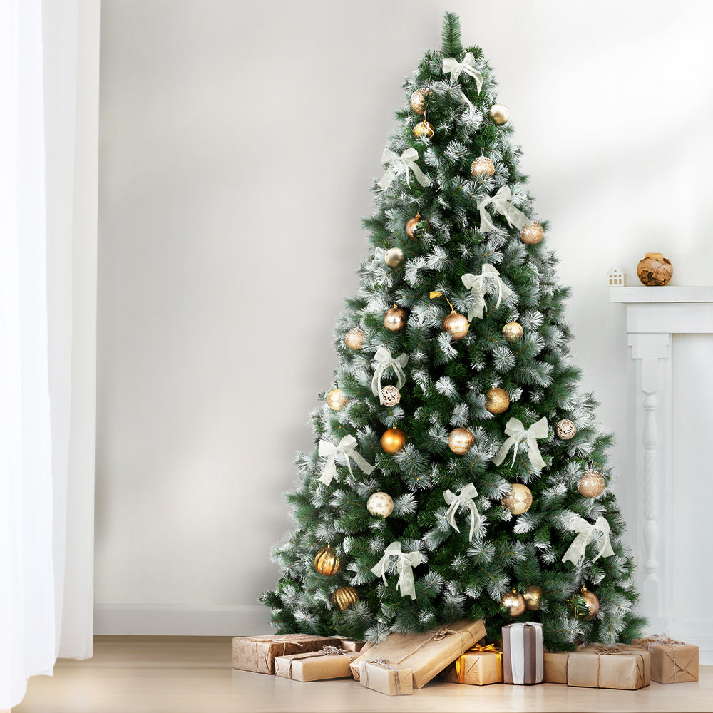 Jingle Jollys 2.7M Christmas Tree with Pine Needle Snowy Xmas Tree 1765 Tips-Occasions &gt; Christmas-PEROZ Accessories