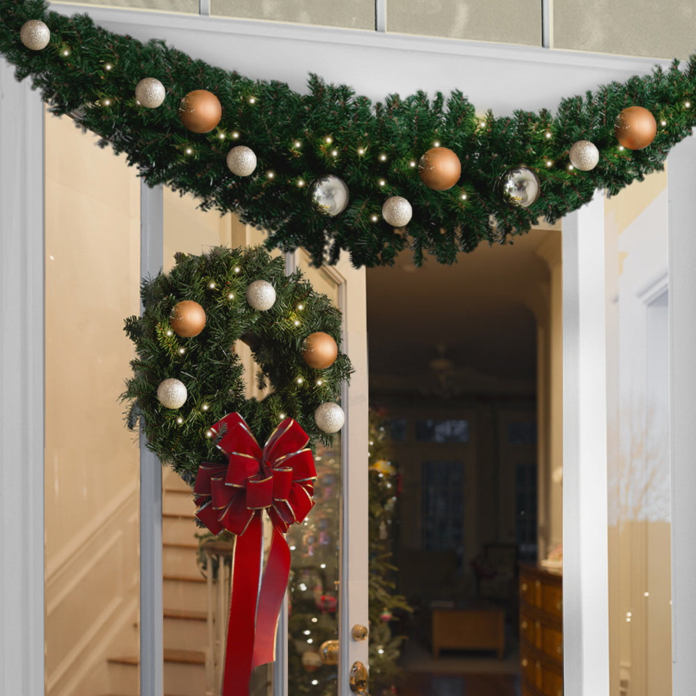 Jingle Jollys Christmas Garland 1.8M Xmas Tree Decoration Green-Occasions &gt; Christmas-PEROZ Accessories