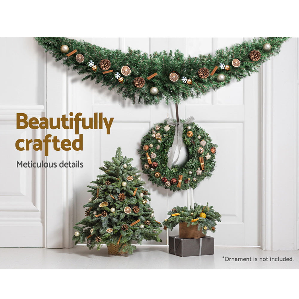 Jingle Jollys Christmas Garland 2.4M Xmas Tree Decoration Green-Occasions &gt; Christmas-PEROZ Accessories