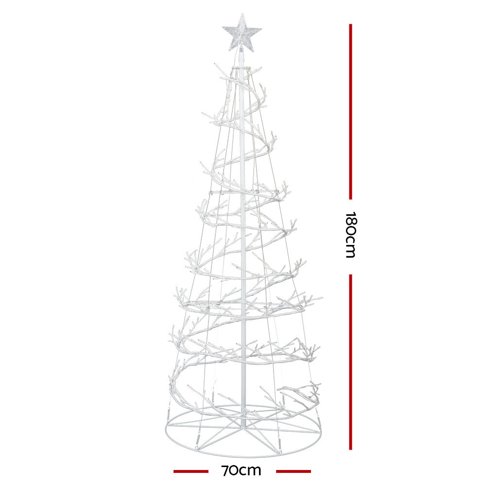 Jingle Jollys Christmas Tree 1.8M 6FT LED Xmas Decoration Cold White Lights-Occasions &gt; Christmas-PEROZ Accessories