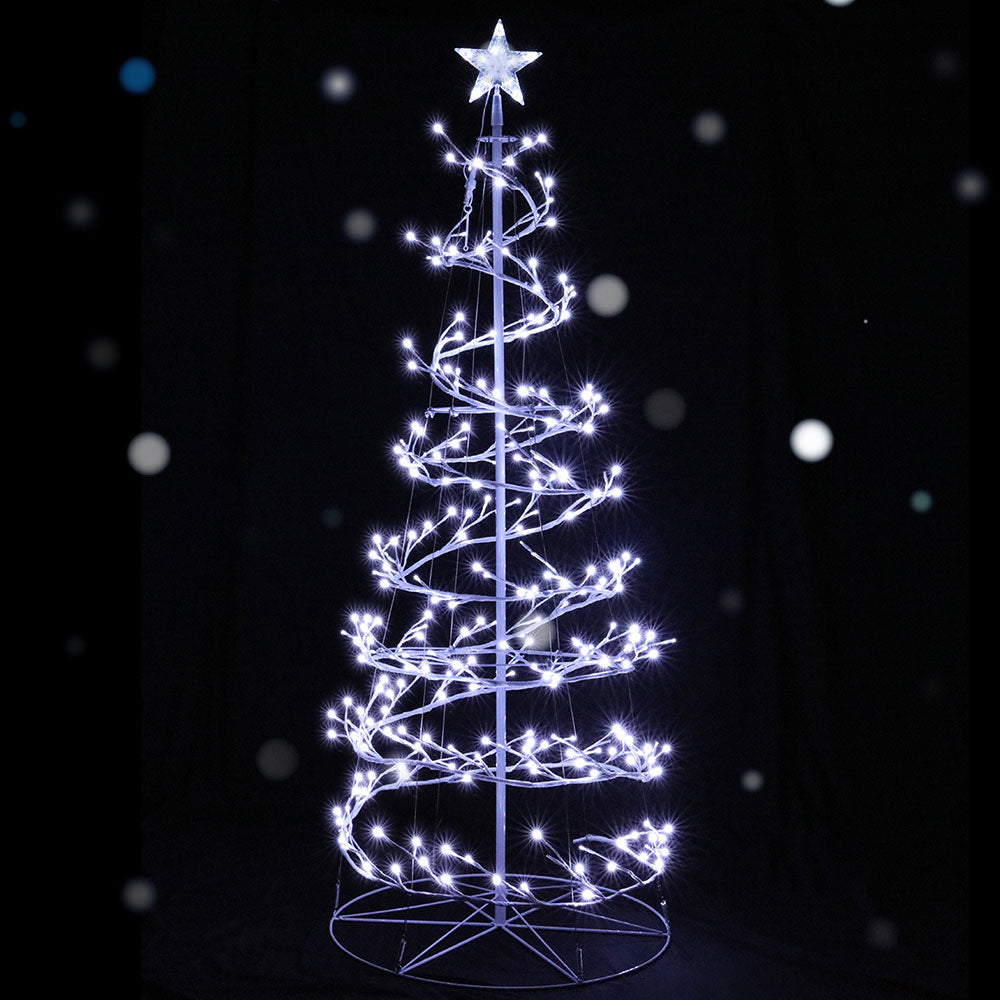 Jingle Jollys Christmas Tree 1.8M 6FT LED Xmas Decoration Cold White Lights-Occasions &gt; Christmas-PEROZ Accessories