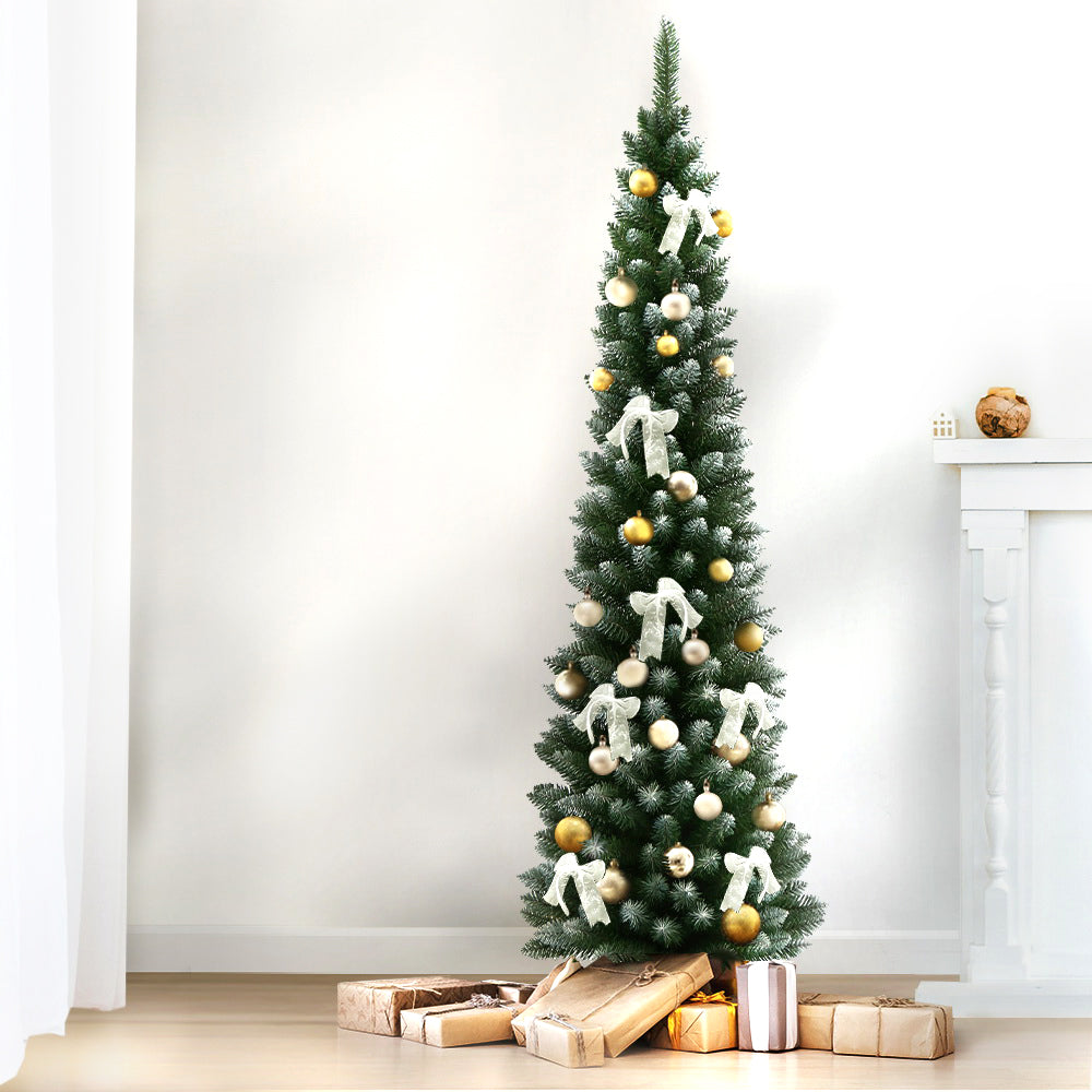 Jingle Jollys 1.8M / 6FT Christmas Tree with Snow 300 Tips Xmas Decoration-Occasions &gt; Christmas-PEROZ Accessories