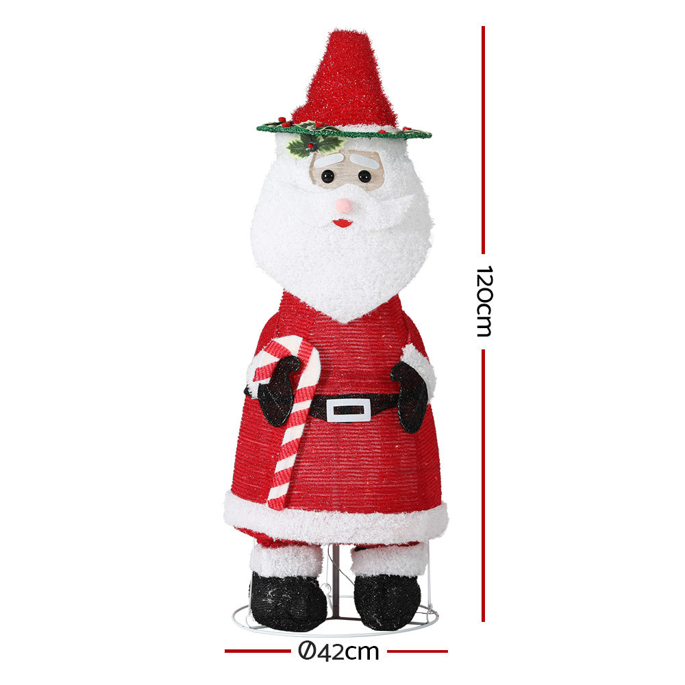 Jingle Jollys Christmas Lights LED Light Santa 1.2M Motif 3D Decoration Outdoor-Occasions &gt; Christmas-PEROZ Accessories