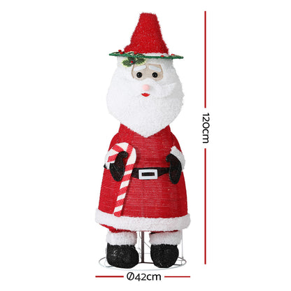 Jingle Jollys Christmas Lights LED Light Santa 1.2M Motif 3D Decoration Outdoor-Occasions &gt; Christmas-PEROZ Accessories