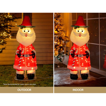 Jingle Jollys Christmas Lights LED Light Santa 1.2M Motif 3D Decoration Outdoor-Occasions &gt; Christmas-PEROZ Accessories