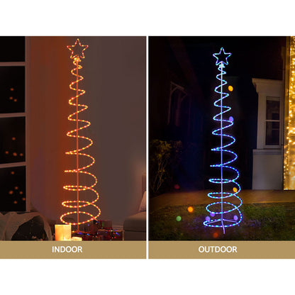 Jingle Jollys 2.4M LED Christmas Tree Solar Motif Lights 8 Modes Multi-Colour-Occasions &gt; Christmas-PEROZ Accessories