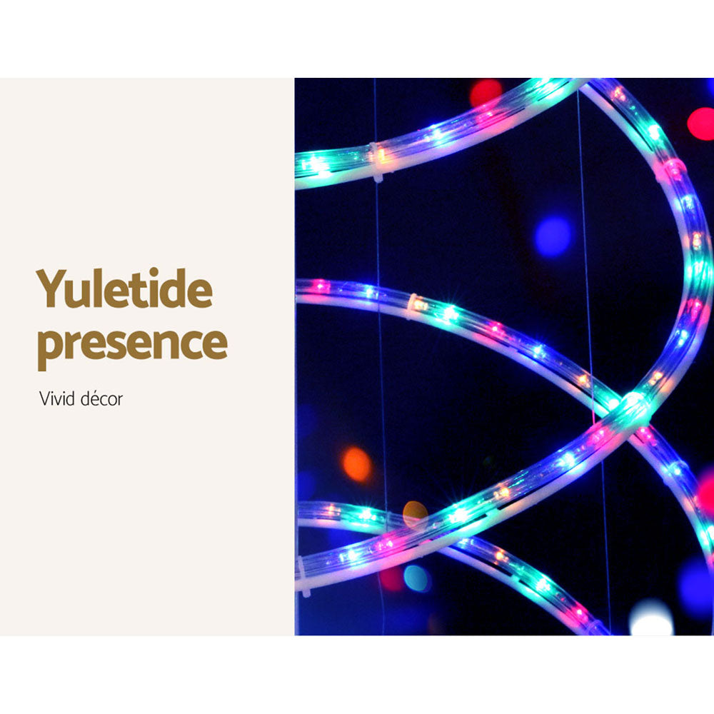 Jingle Jollys 2.4M LED Christmas Tree Solar Motif Lights 8 Modes Multi-Colour-Occasions &gt; Christmas-PEROZ Accessories