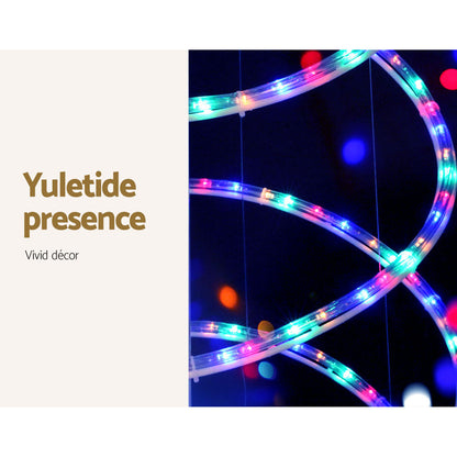 Jingle Jollys 2.4M LED Christmas Tree Solar Motif Lights 8 Modes Multi-Colour-Occasions &gt; Christmas-PEROZ Accessories