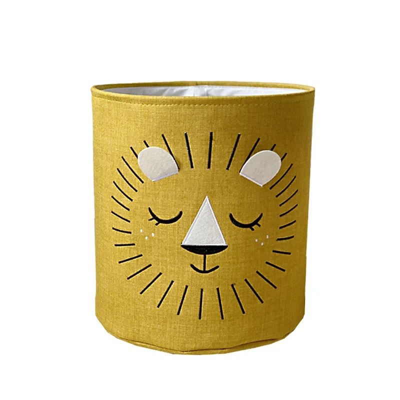 Anyhouz Storage Bucket Little Lion Large Capacity Cloth Organizer Basket Folding Home Storage Bag Basket-Cloth Organizer-PEROZ Accessories