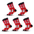 Anysox 5 Pairs Black Red Size 5-13 Socks Crystal Silk Tide Winter Holiday Design Plus Snowflake Stocking Comfortable To Wear Perfect For Women-Socks-PEROZ Accessories