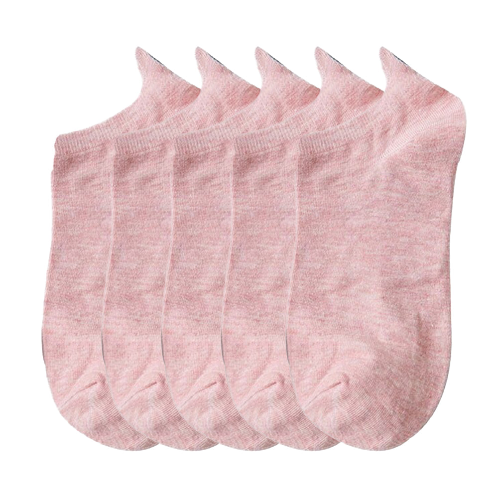 Anysox 5 Pairs One Size 4-5 Pink Fashion Funny Unisex Stereoscopic Heel Embroidered Women Candy Color Cotton Short Cute Socks-Socks-PEROZ Accessories
