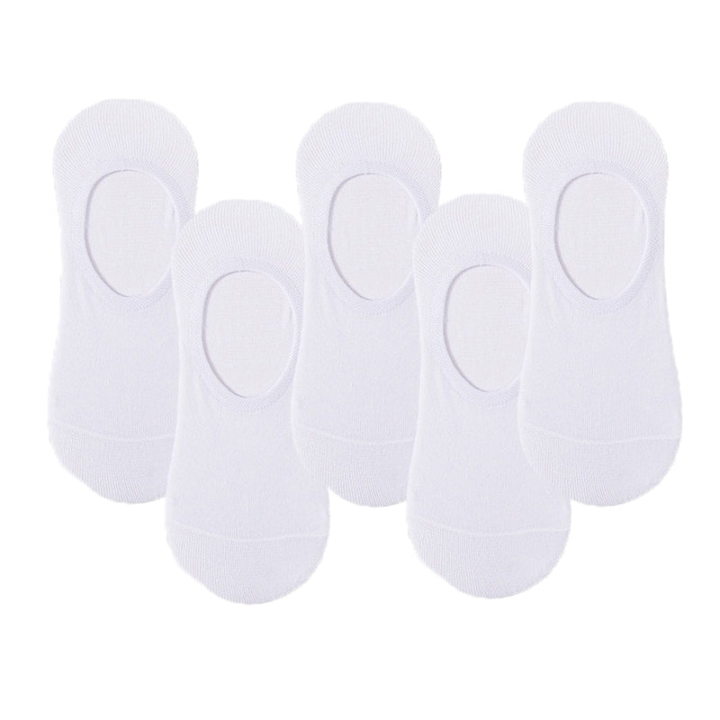 Anysox 5 Pairs White Size 4-9 Fashion Socks High Quality Office Sports Business Long Socks Cotton Solid Colors Skateboard Knitted Casual-Socks-PEROZ Accessories