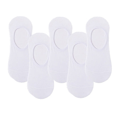 Anysox 5 Pairs White Size 4-9 Fashion Socks High Quality Office Sports Business Long Socks Cotton Solid Colors Skateboard Knitted Casual-Socks-PEROZ Accessories