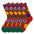 Anysox 5 Pairs Size 5-9 Fashion Socks Combed Cotton Art Abstract Flower Oil Painting Novelty Happy Funny Christmas Gift for Women-Socks-PEROZ Accessories