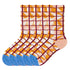 Anysox 5 Pairs Size 5-9 Fashion Socks Combed Cotton Art Abstract Stripe Oil Painting Novelty Happy Funny Christmas Gift for Women-Socks-PEROZ Accessories