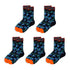 Anysox 5 Pairs Black Size 5-9 Fashion Sock High-Quality Office Sports Business Long Socks Cotton Solid Colors Skateboard Knitted Casual-Socks-PEROZ Accessories