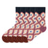 Anysox 5 Pairs Rosewood Size 5-9 Fashion Socks High-Quality Office Sports Business Long Socks Cotton Solid Colors Skateboard Knitted Casual-Socks-PEROZ Accessories
