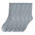 Anysox 5 Pairs Grey Size 10-14 Fashion Socks High Quality Office Sports Business Long Socks Cotton Solid Colors Skateboard Knitted Casual-Socks-PEROZ Accessories