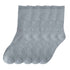 Anysox 5 Pairs Size 6-9 Fashion Socks High Quality Office Sports Business Long Socks Cotton Solid Colors Skateboard Knitted Casual Grey-Socks-PEROZ Accessories