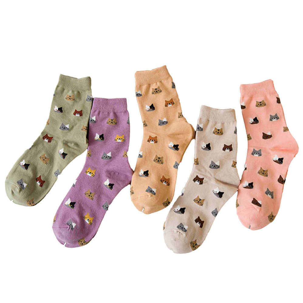 Anysox 5 Pairs One Size 5-9 Mixed Colors No Show Thin Invisible Fashion Socks With Summer High Quality Ankle Solid Color Breathable Socks-Socks-PEROZ Accessories