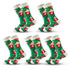Anysox 5 Pairs White Green Size 5-13 Socks Crystal Silk Tide Mug Winter Holiday Design Plus Snowflake Stocking Comfortable To Wear Perfect For Women-Socks-PEROZ Accessories
