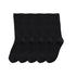 Anysox 5 Pairs One Size 36-43 Black Retro Long Knitted Socks Cotton Autumn Winter Solid Color Women Student Girls-Socks-PEROZ Accessories